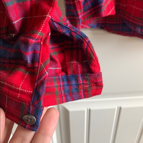 NWOT Lands End Flannel Henley - Small - Picture 3 of 4